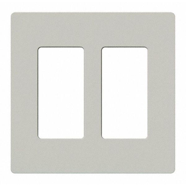 Lutron Designer Wall Plates, Number of Gangs: 2 Satin Finish, Palladium SC-2-PD