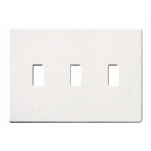 Lutron Traditional Fassada Wall Plates, Number of Gangs: 3 Gloss Finish, White FG-3-WH