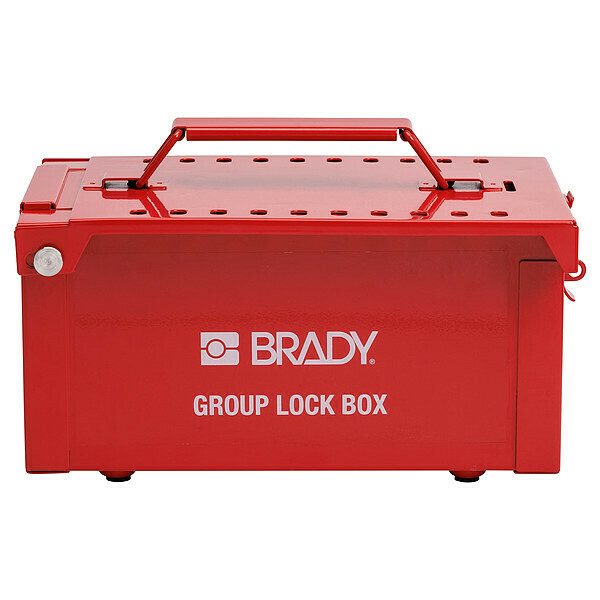 Brady Group Lockout Box, 6.75 in H, Red 175461