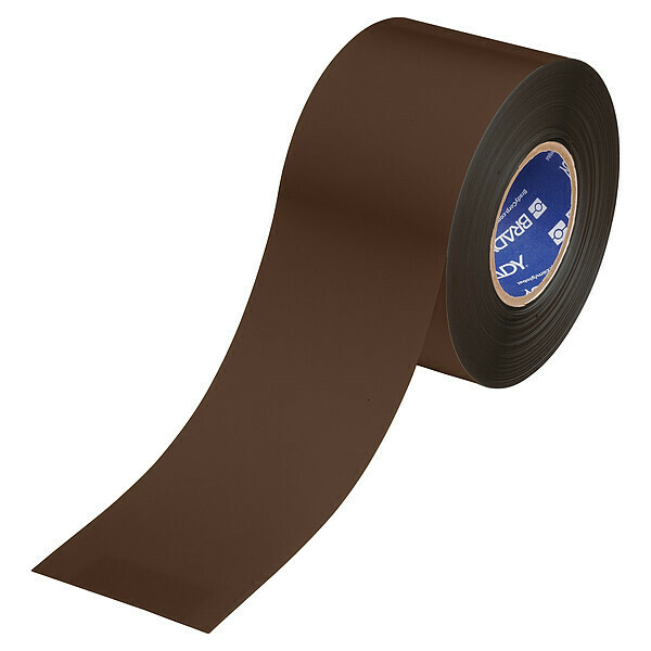 Brady Floor Marking Tape, Brown, 4"W, 100ft 177069