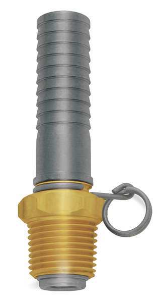 Sani-Lav Swivel Hose Adapt, 3/4 GHT/HoseBarb, Bras N20