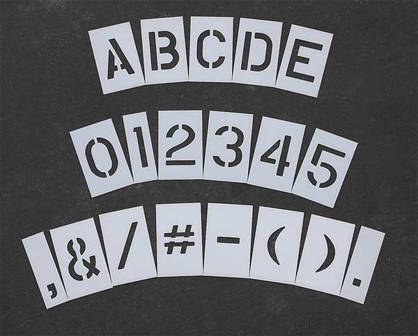 Accuform Signs Individual Character Lettering Stencils Height: 4