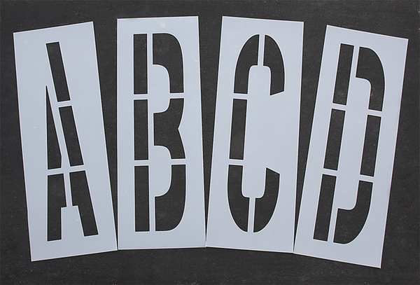 Rae Pavement Stencil, 48 in, Alpha Kit, 1/8 STL-108-8485