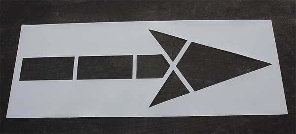Rae Pavement Stencil, 120 in MUTCD Arrow, 1/16 STL-116-5000