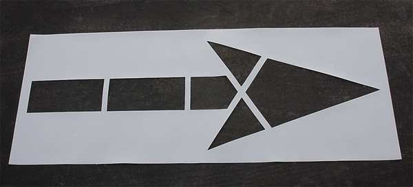 Rae Pavement Stencil, 120 in MUTCD Arrow, 1/8 STL-108-5000