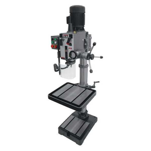 Jet Floor Drill Press, Geared Head Drive, 2 hp, 240 V, 20 in Swing, 12 Speed 354022