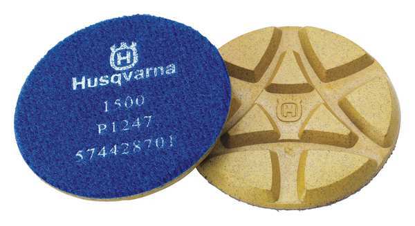 Husqvarna Polishing Pads, 1500 Grit, 3 In P 1247