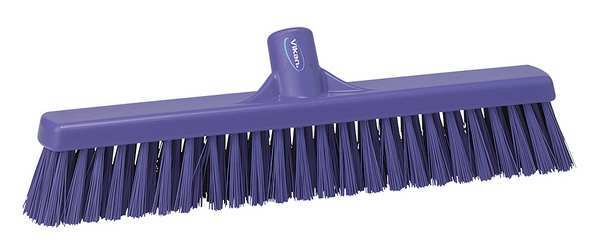 Vikan 16 in Sweep Face Broom Head, Medium, Synthetic, Purple 31798