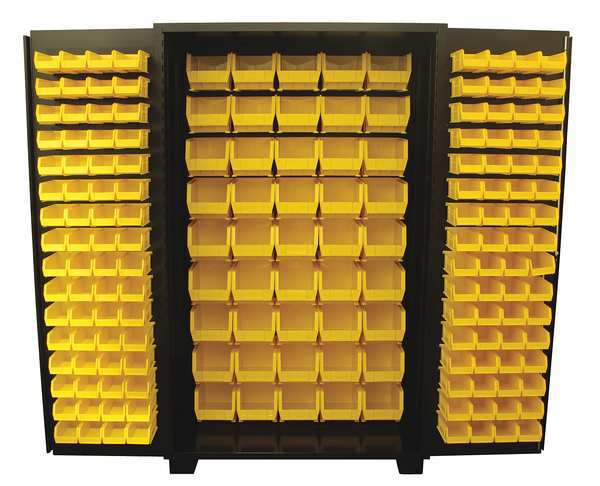 Jamco Extra-Heavy Duty Bin Cabinet, 48 in W, 78 in H, 24" D, 173 Bins DZ248BL