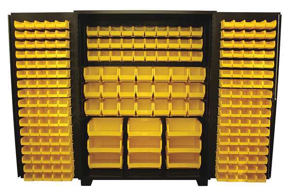 Jamco Extra-Heavy Duty Bin Cabinet, 60 in W, 78 in H, 24" D, 230 Bins DE260BL