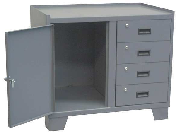 Jamco 14 ga. Steel Storage Cabinet, 36 in W, 33 in H, Stationary JK136GP