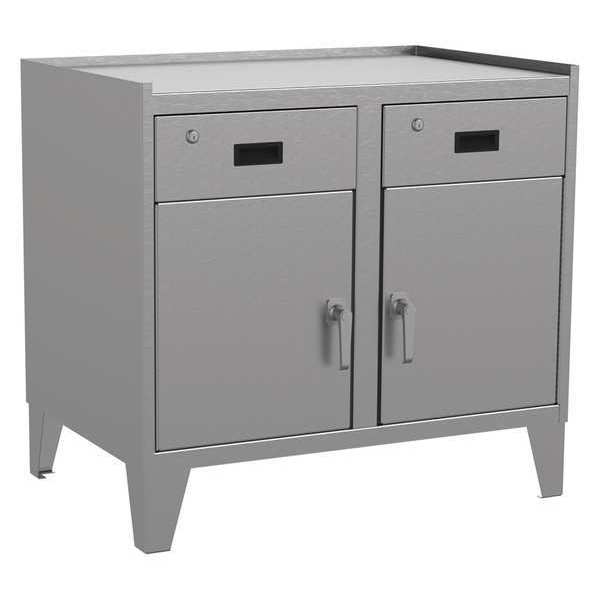 Jamco 16 ga. Stainless Steel Storage Cabinet, 36 in W, 34 in H, Stationary ZU236