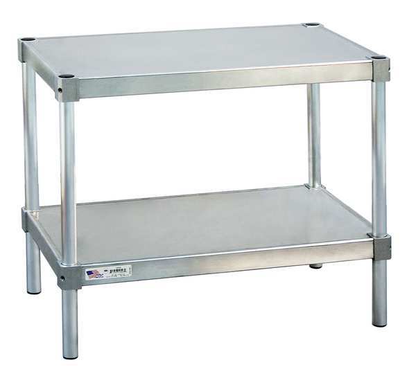 New Age Fixed Work Table, Aluminum, 48" W, 15" D 21548ES36P