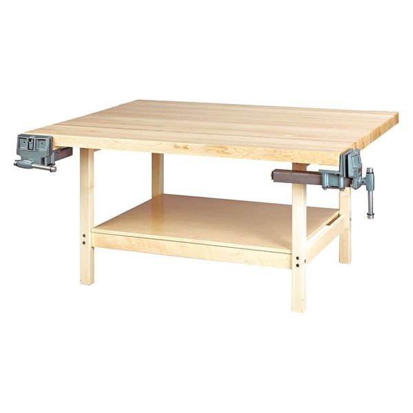 Diversified Spaces Work Bench With Vise, 64" W, 31-1/4" Height WW4-2V