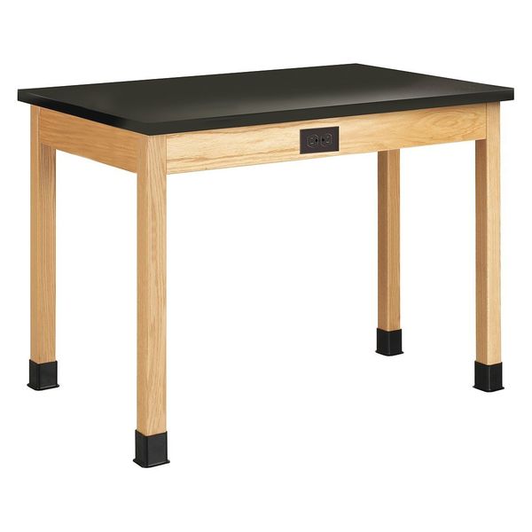 Diversified Spaces Rectangle Table, 60" X 36", Wood Top P7222BK36E