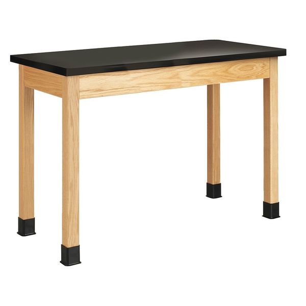 Diversified Spaces Rectangle Table, 48" W, 50" L, 36" H, Epoxy Resin Top, black P7106K36N