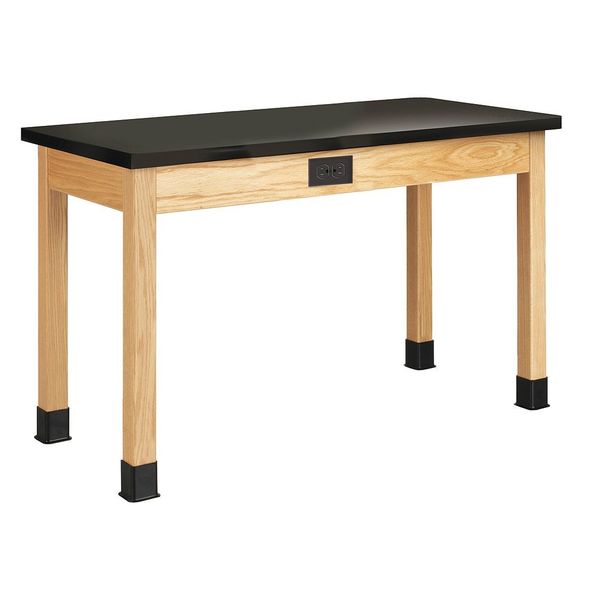 Diversified Spaces Rectangle Table, 48" W, 26" L, 30" H, HPL Top, black P710LBBK30E