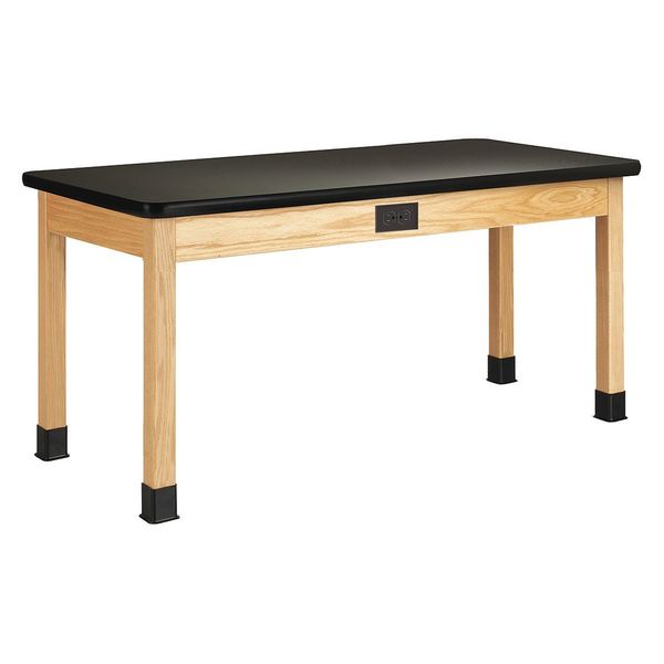 Diversified Spaces Rectangle Table, 72" X 30", Wood Top, Oak P730LBBK30E