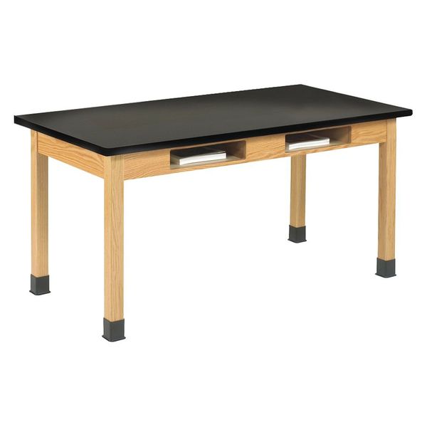 Diversified Spaces Rectangle Compartment Table , 48" W 48" L 36" H, Wood C7102BK36N