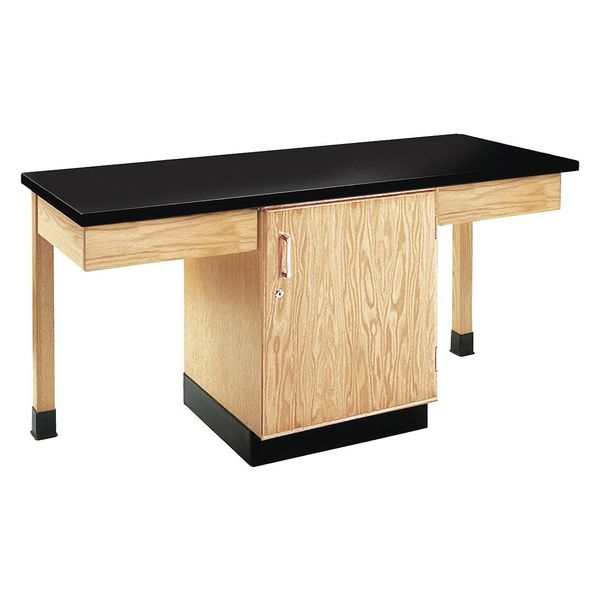 Diversified Spaces Rectangle Cupboard Table, 2 Students, Chem Top , 66" W 30" H,  2102K