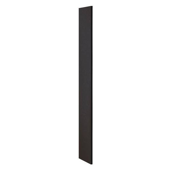 Salsbury Industries End Panel, Flat Top, 15" Wx72" H, Black 33330BLK