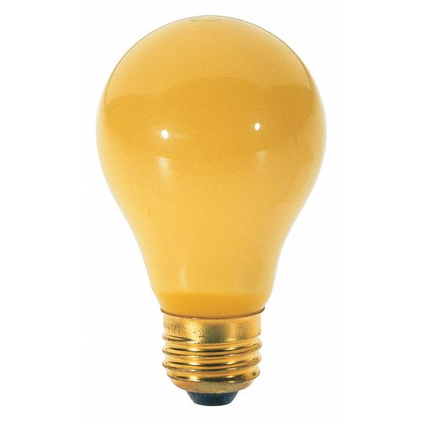 Satco 40W A19 Incandescent Yellow 2000 Hours Medium 130V 2/Pack S3859