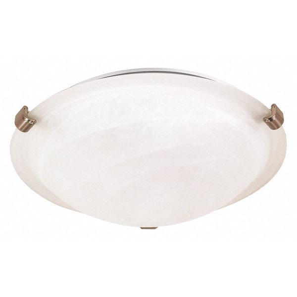 Nuvo 1-Light 60W Incandescent Flush Fixture, Brushed Nickel Finish 60-270