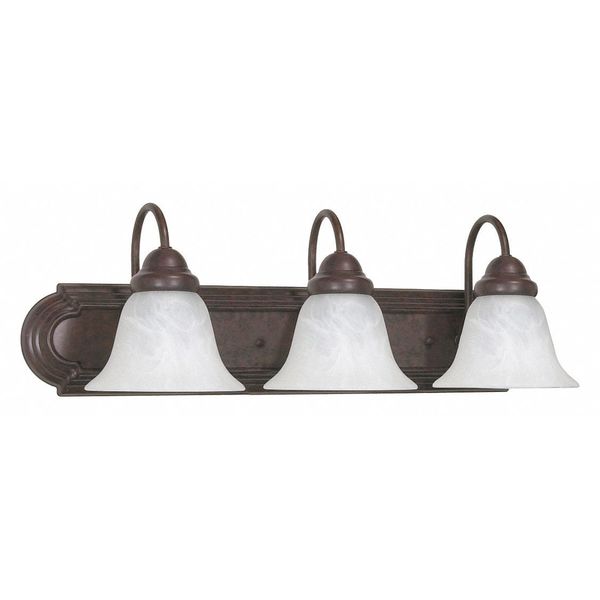 Nuvo Ballerina 3 Light 24 in. Vanity Alabaster Glass Bell Shades, Housing Finish: Old Bronze 60-325