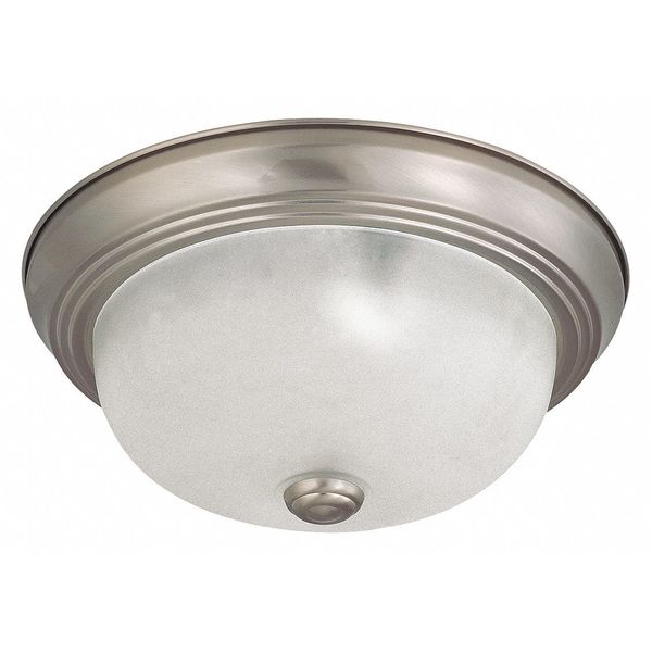 Nuvo 2-Light 60W Incandescent Flush Fixture, Brushed Nickel Finish 60-3261