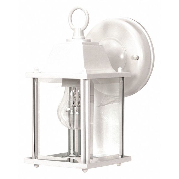 Nuvo 1-Light 8-5/8 in. Wall Lantern Cube Lantern with Clear Beveled Glass 60-3463