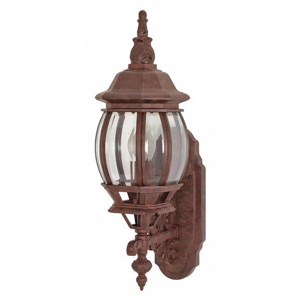 Nuvo Central Park 1-Light 20 in. Wall Lantern with Clear Beveled Glass 60-3468
