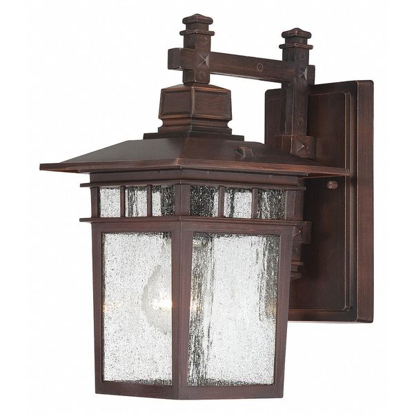 Nuvo Cove Neck 1-Light 12 in. Outdoor Lantern with Clear Seed Glass 60-3492