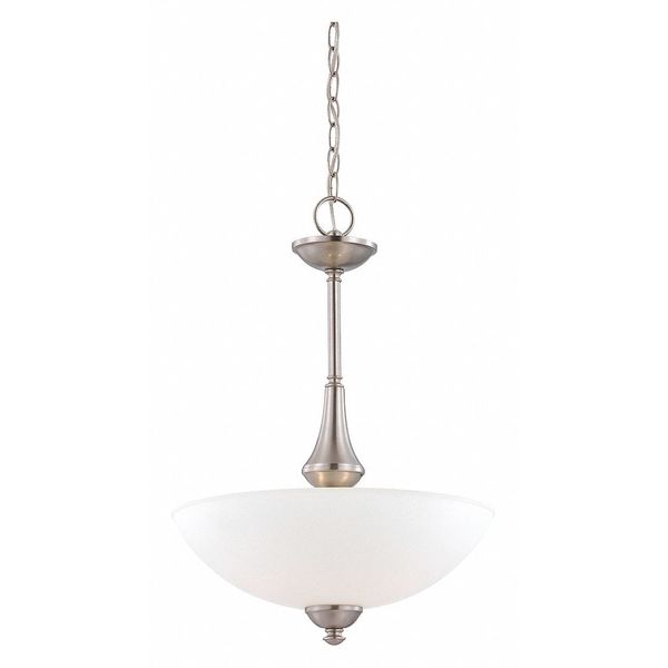 Nuvo Patton 3 Light Pendant Frosted Glass Brushed Nickel 60-5038