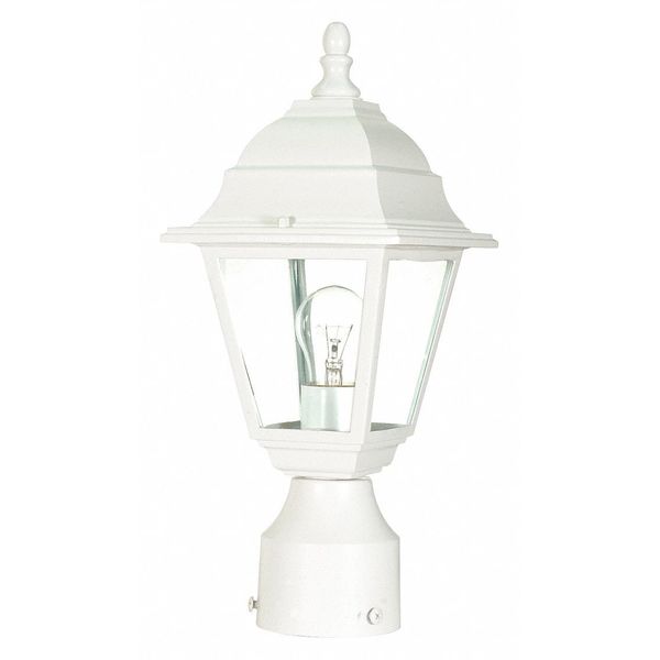 Nuvo Briton 1-Light 14 in. Post Lantern with Clear Glass 60-546