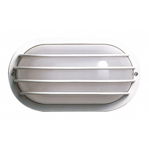 Nuvo 1-Light - 10in. - Oval Cage Wall Fixture - Polysynthetic Body & Lens - White Finish SF77-858