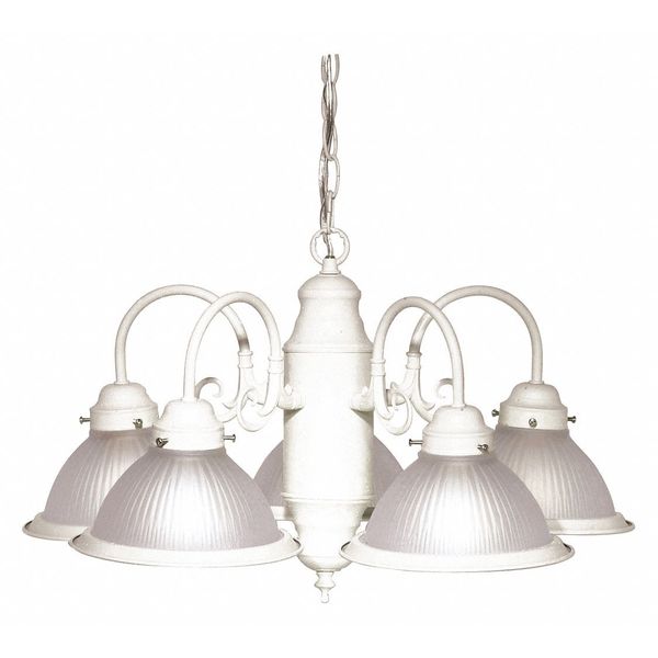 Nuvo Lighting Fixture, Chandelier, 60W, A19, Medium Base, 120V, Textured White SF76/693