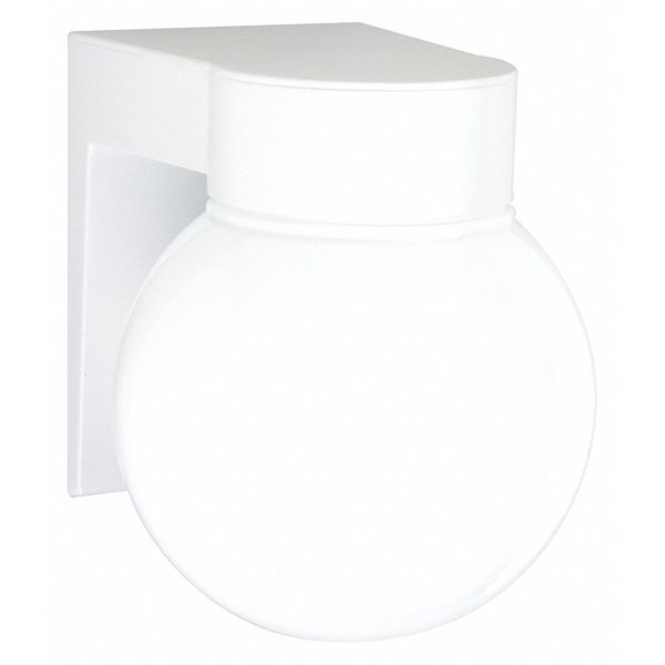 Nuvo 1-Light - 8in. - Utility Wall Mount - With White Glass Globe - White Finish SF77-531