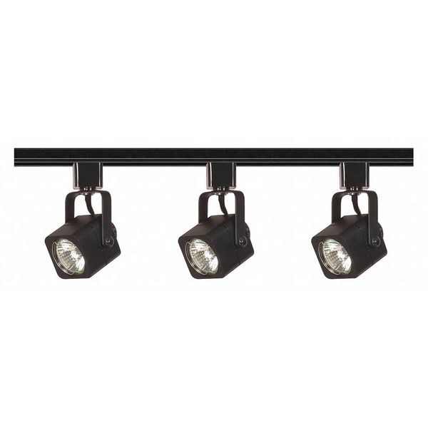 Nuvo 3-Light, MR16, Square Track Kit, 4 foot Track, Line Voltage, Black TK346