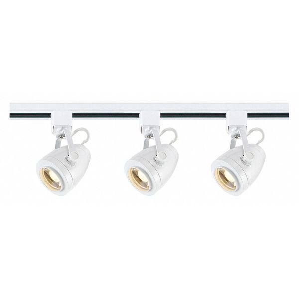 Nuvo Track-Lighting Kit, 12 Watt LED, 3000K, 4 foot Track, 36 degree, Pinch Back , White finish TK413