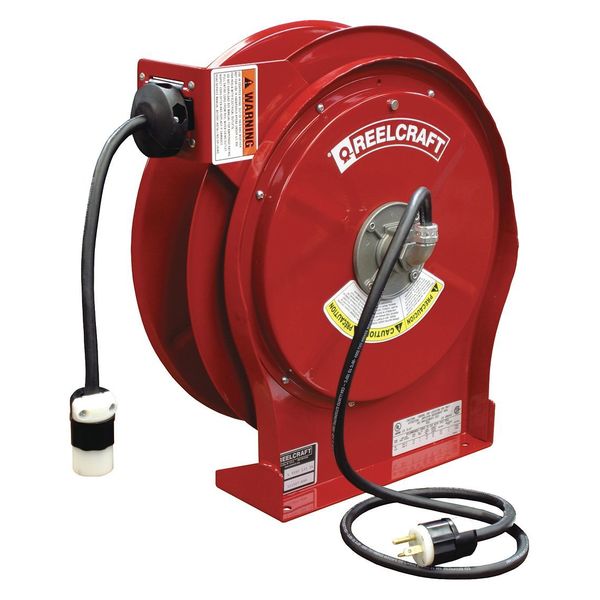 Reelcraft 50 ft. 12/3 Power Cord Reel 20 Amps 1 Outlets 125V Voltage L 5550 123 3A