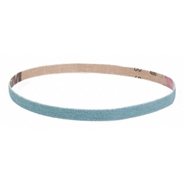 Vsm Abrasive Belt, 80 Grit, Zirc, 1/2x12", PK20, Coated, 1/2" W, 12" L, 80 Grit, Medium, Zirconia, ZK713X 107813