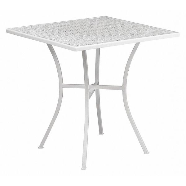 Flash Furniture 28" Square White Steel Patio Table - Event Table CO-5-WH-GG