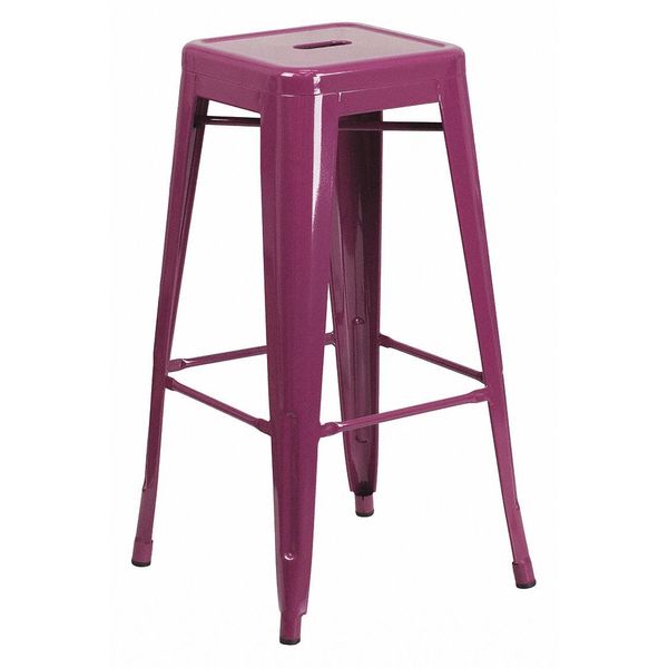 Flash Furniture Kai Commercial Grade 30" High Backless Purple Indoor-Outdoor Barstool ET-BT3503-30-PUR-GG