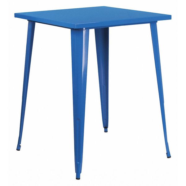 Flash Furniture 33.25" W, 33.25" L, 40.75" H, Metal Top, Blue CH-51040-40-BL-GG