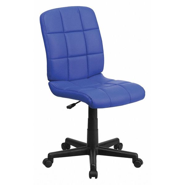 Flash Furniture Vinyl Contemporary Chair, 16-3/4" to 21-3/4, Blue GO-1691-1-BLUE-GG