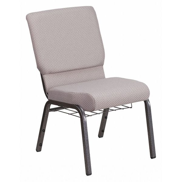 Flash Furniture Church Chair, 25"L33-1/4"H, FabricSeat, HerculesSeries FD-CH02185-SV-GYDOT-BAS-GG