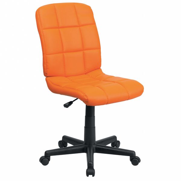 Flash Furniture Vinyl Contemporary Chair, 16-3/4" to 21-3/4, Orange GO-1691-1-ORG-GG