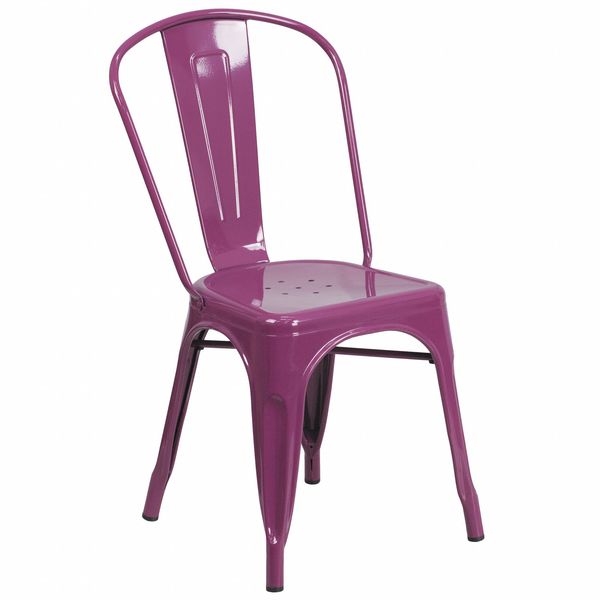 Flash Furniture Stackable Chair, 20"L33-1/2"H, ContemporarySeries ET-3534-PUR-GG