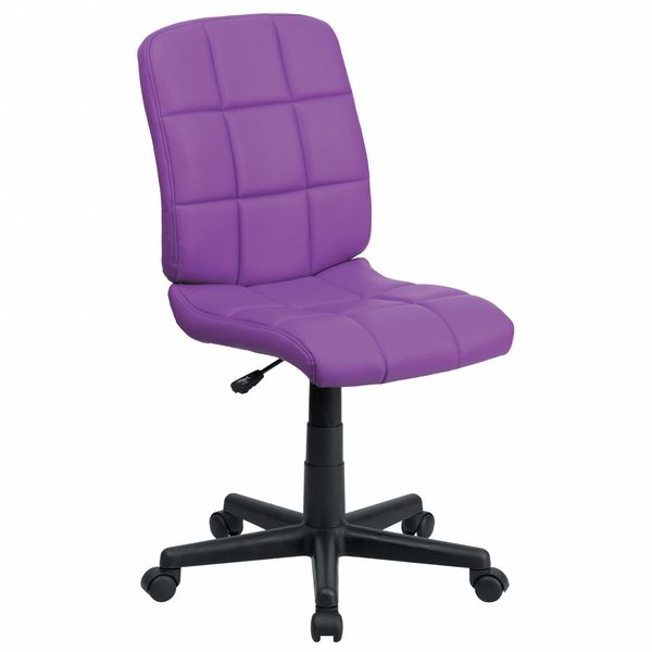 Flash Furniture Metal Contemporary Chair, 16-3/4" to 21-3/4, Purple GO-1691-1-PUR-GG