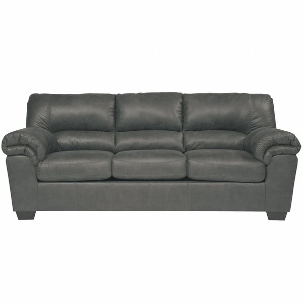 Flash Furniture Slate Leather Sofa, 36" x 38" FSD-1209SO-SLA-GG